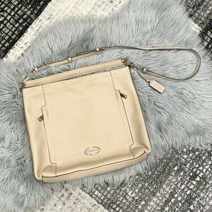 COACH Scout Hobo Tan Pebbled Leather Convertible‎ Shoulder Bag Approx 14"x13"